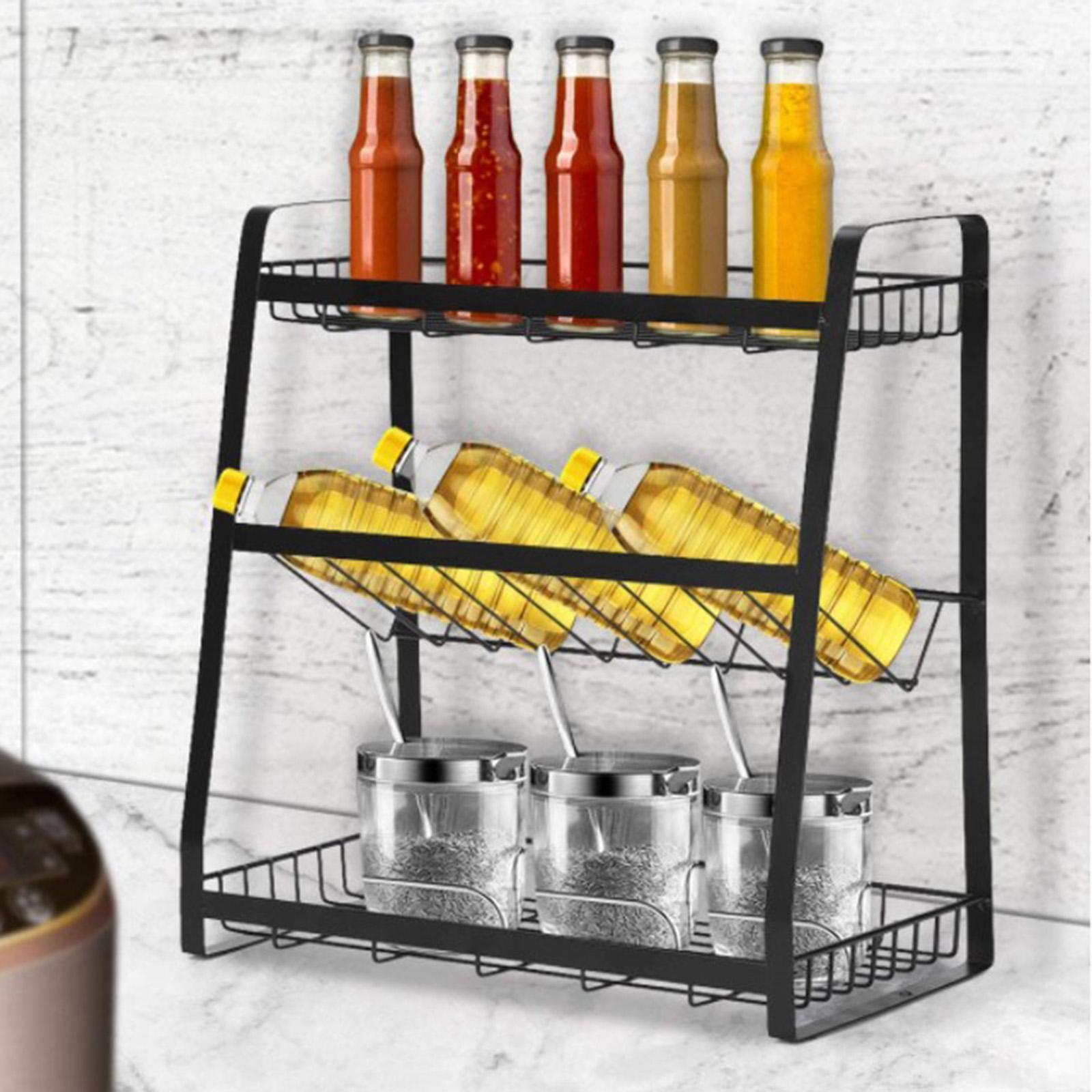 MagiDeal Countertop 3 Tier Spice Rack Organizer Kitchen Storage Holder Shelf