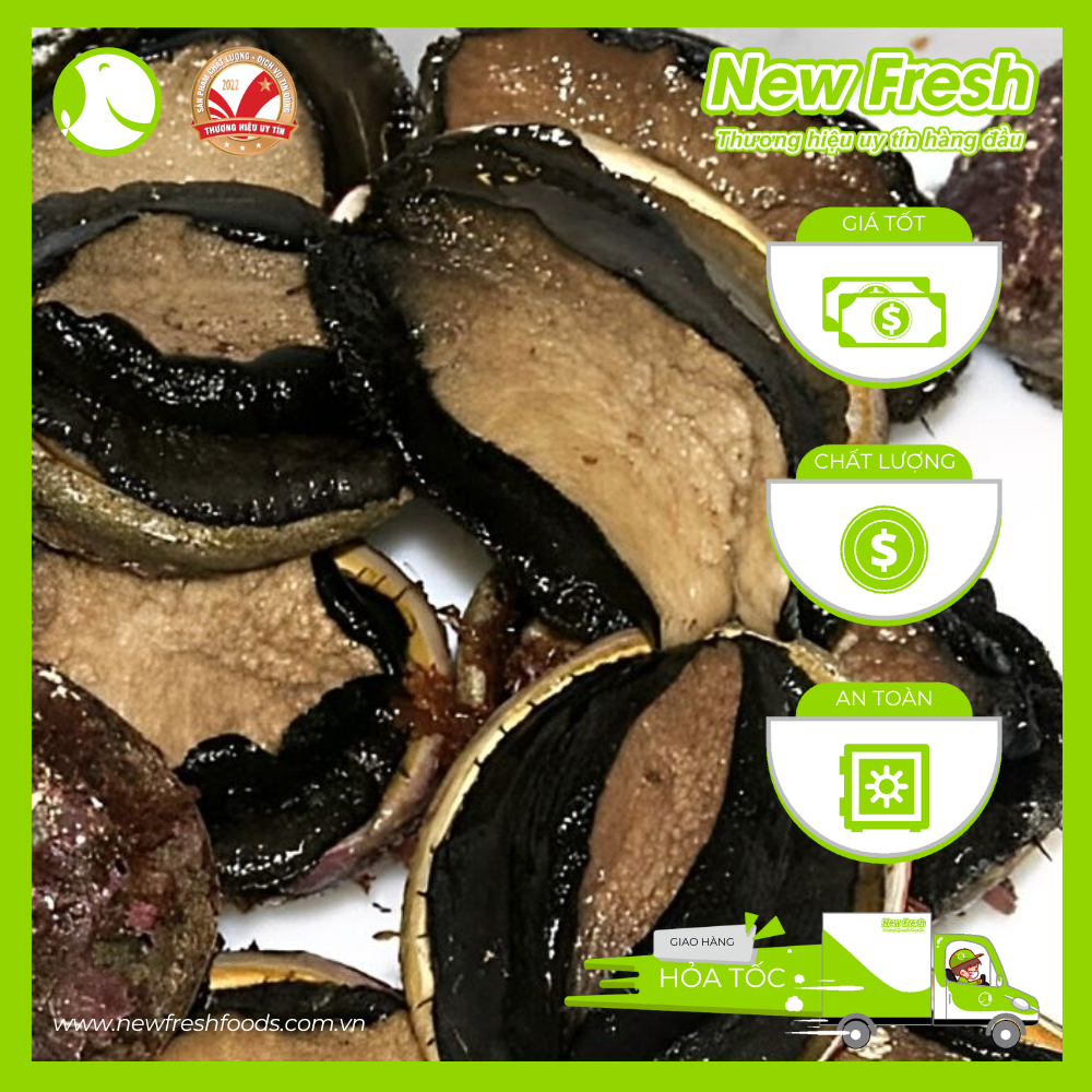 Bào Ngư Úc Viền Đen Đông Lạnh Size 3-4 Con Hộp 1Kg
