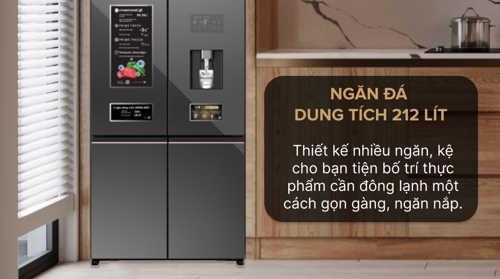 Tủ lạnh Panasonic Inverter 621 lít PRIME+ Edition Multi Door NR-XY680YMMV - Hàng Chính Hãng - Giao HCM