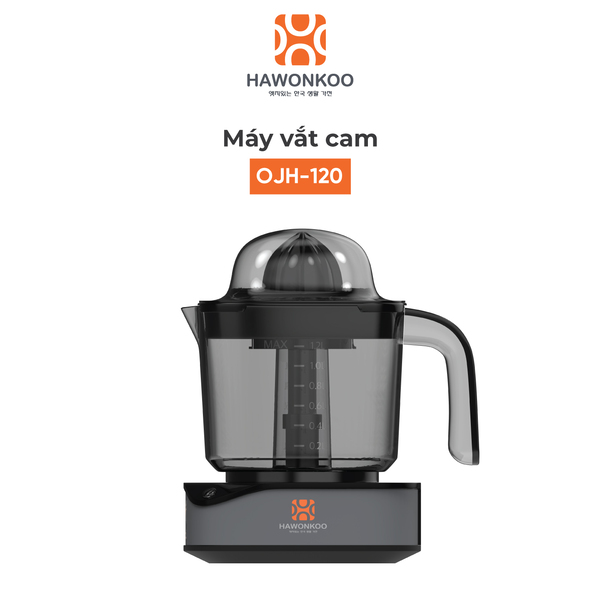 Máy Vắt Cam HAWONKOO OJH-120-GR Ghi Đen 30W 600ML Hàng Chính Hãng Bảo Hành 12 Tháng - Thương Hiệu Hàn Quốc