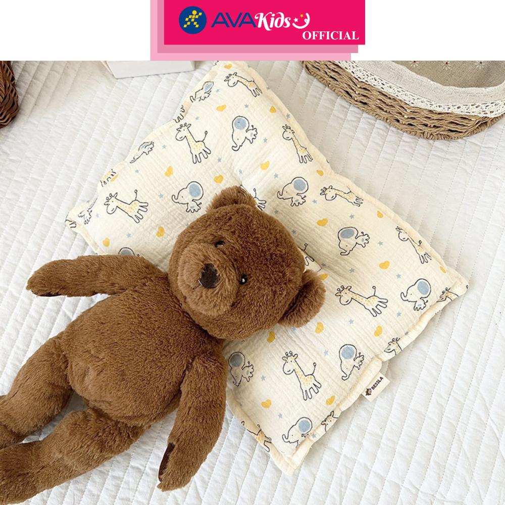 Gối Bessla 35x25x1 cm - Hình thú (0 - 3 tháng) - Hàng Chính Hãng