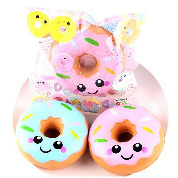 Đồ chơi đàn hồi chậm hình bánh Donut mặt cười