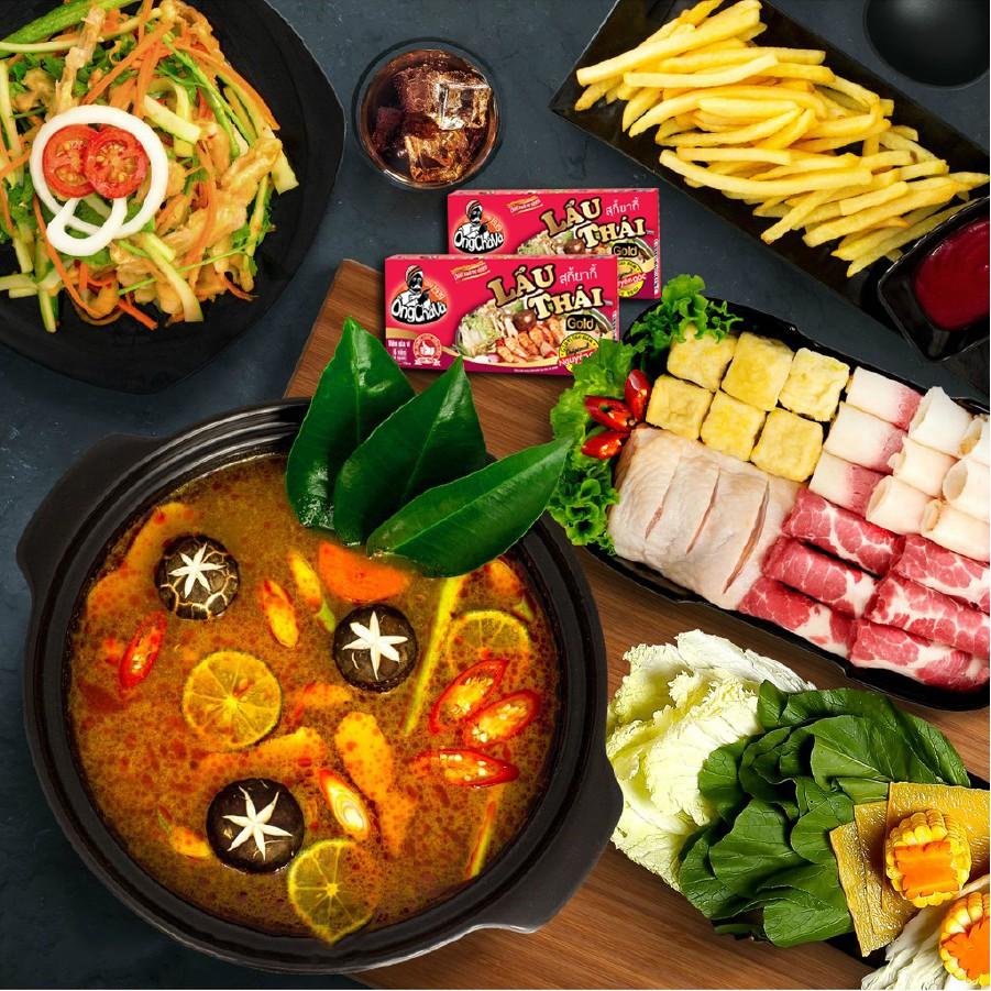 Lốc 20 Hộp Viên Gia Vị Lẩu Thái Gold Ông Chà Và 126g (Thai Hot Pot Cubes)