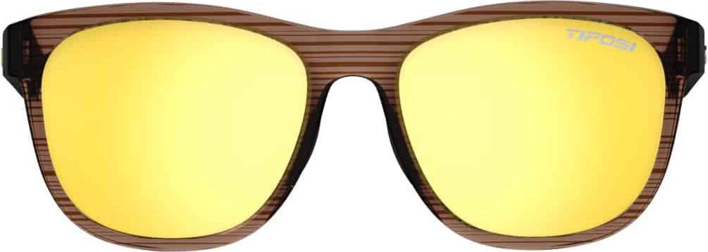 Kính mát thể thao Unisex Tifosi Swank - Gọng Woodgrain, Tròng Smoke Yellow