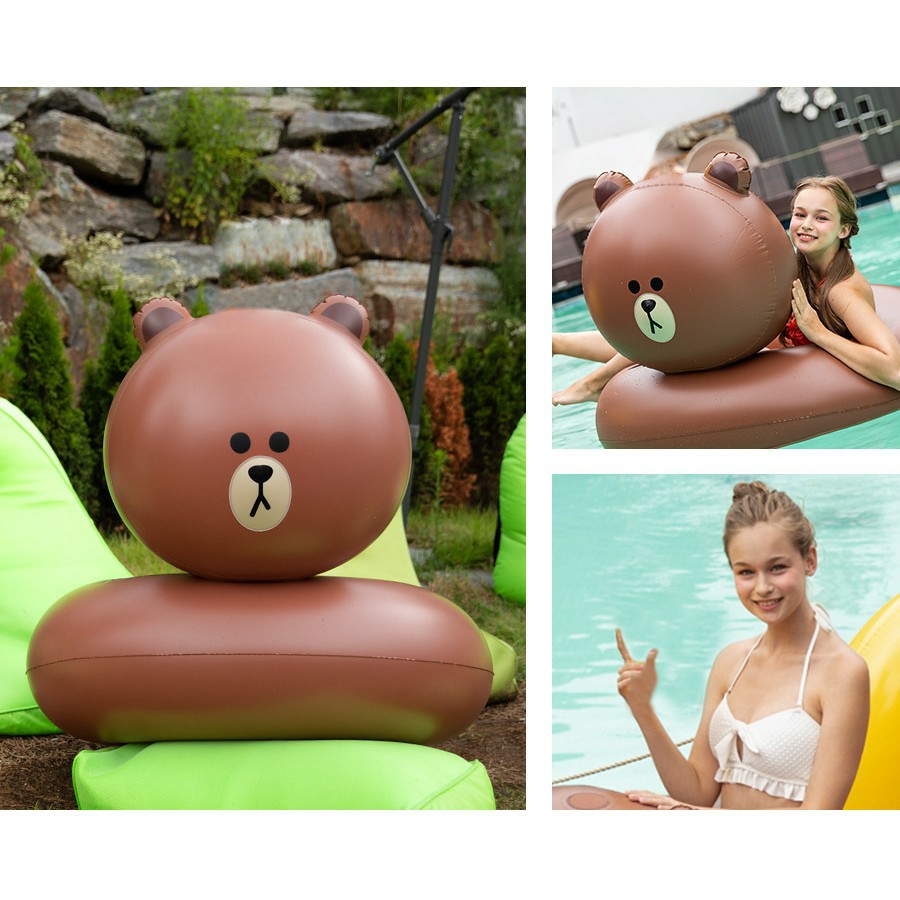 PHAO BƠI GẤU BROWN  BT21  LINE FRIENDS- HÀNG CHÍNH HÃNG