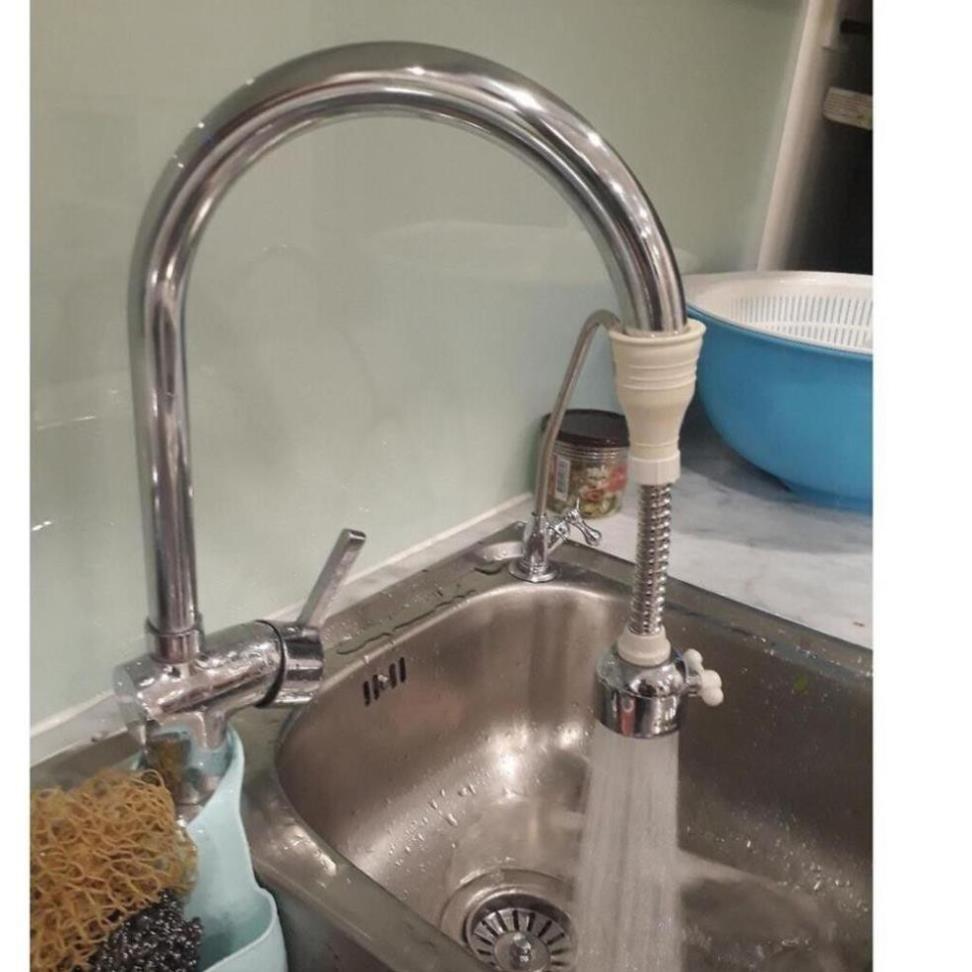 Đầu vòi rửa bát tăng áp chống bắn nước, có 2 chế độ nước xoay 360 độ