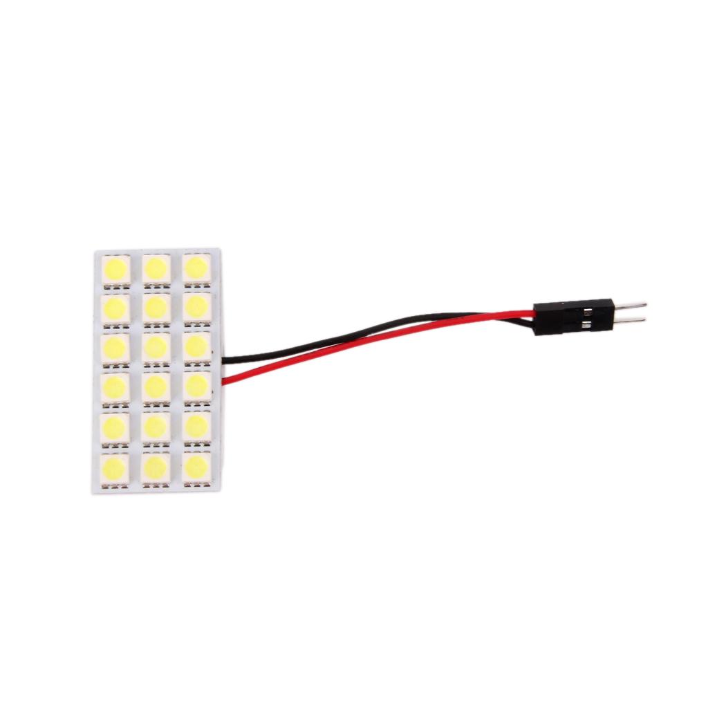 Interior Light Panel 18 SMD LED T10 Dome Bulb BA9S Adapter 12V
