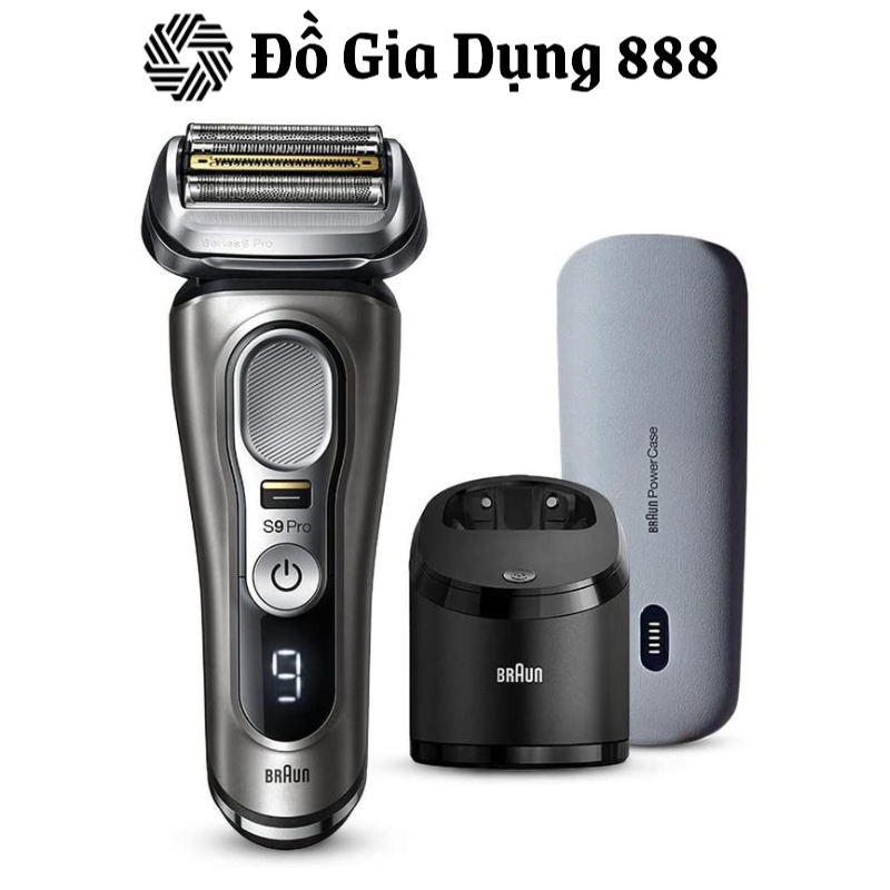 Máy Cạo Râu Braun Chính Hãng Series 9 Pro Premium 9475CC, Máy Cạo Râu Khô Và Ướt, Nhập Đức, BH 12 Tháng