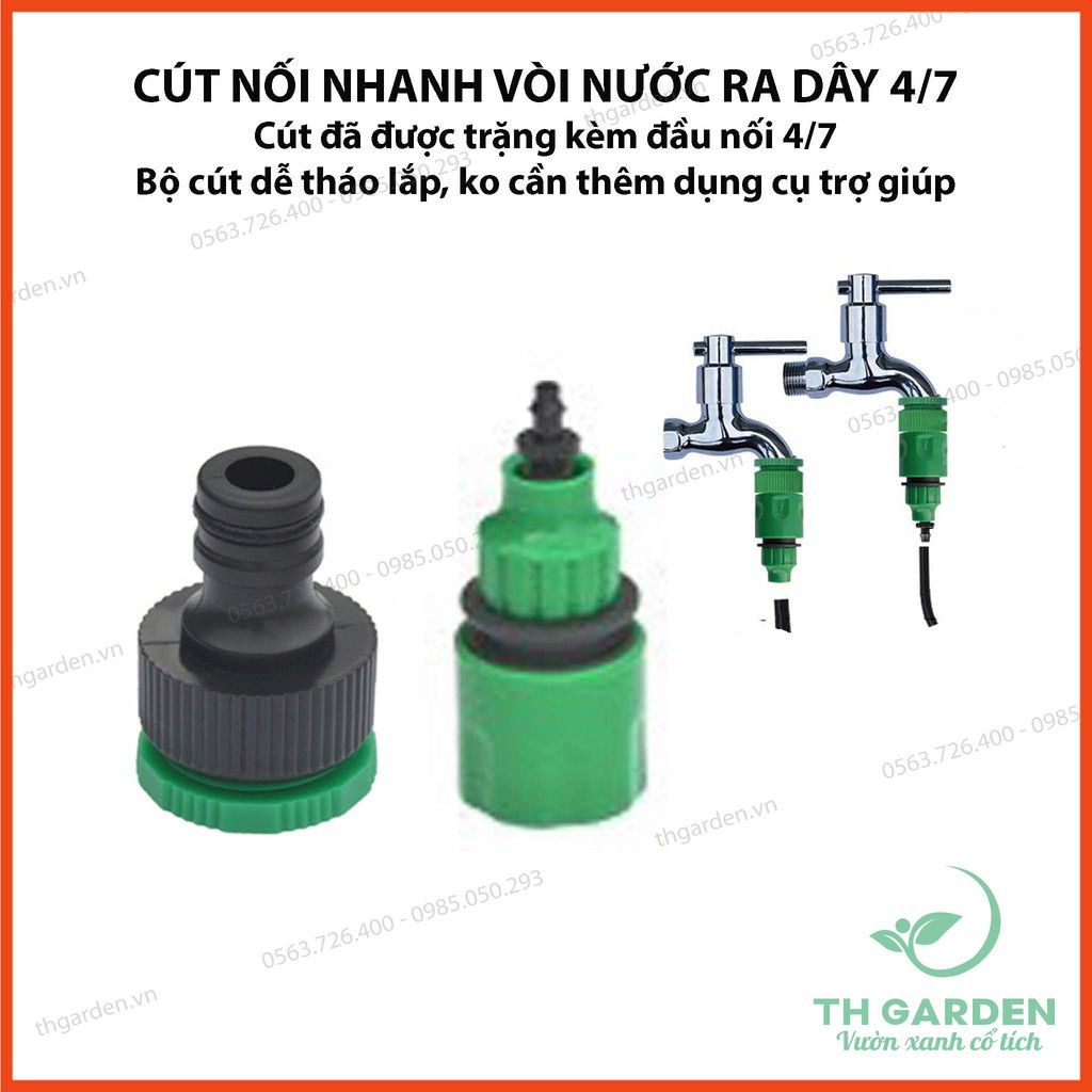 Bộ 30 béc tưới cây 8 tia nhỏ giọt kèm 25m dây và đầy đủ phụ kiện 206848