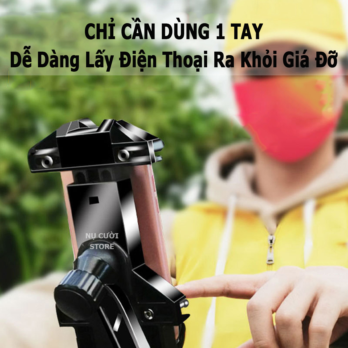 Kẹp Điện Thoại Gắn Gương Xe Máy; Giá Đỡ Đt Đi Xe; Giá Đở Xe Đạp Điện