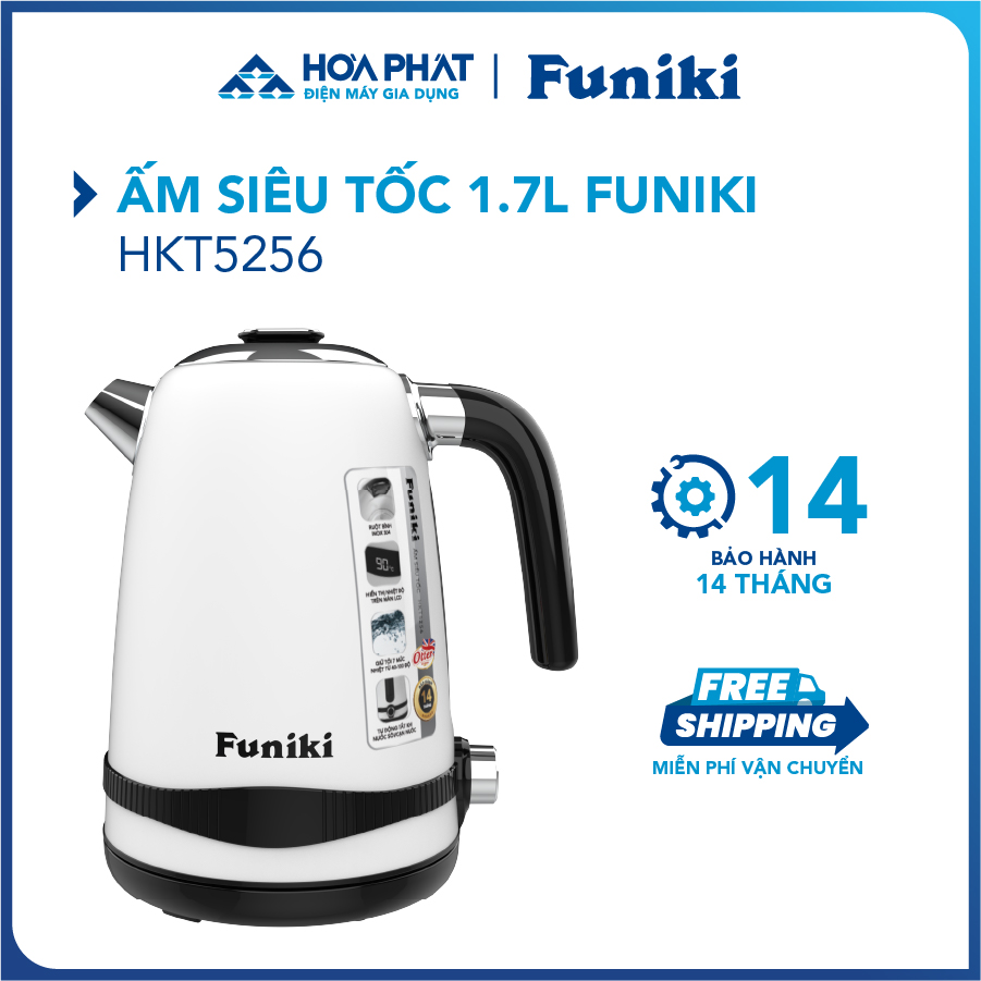 Ấm siêu tốc 1.7 L Funiki HKT5256 - Bảo hành 14 tháng - Hàng chính hãng