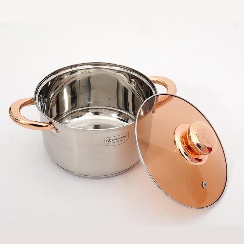 Bộ nồi Đức 6 món 12 chi tiết chất liệu Thép không rỉ cao cấp