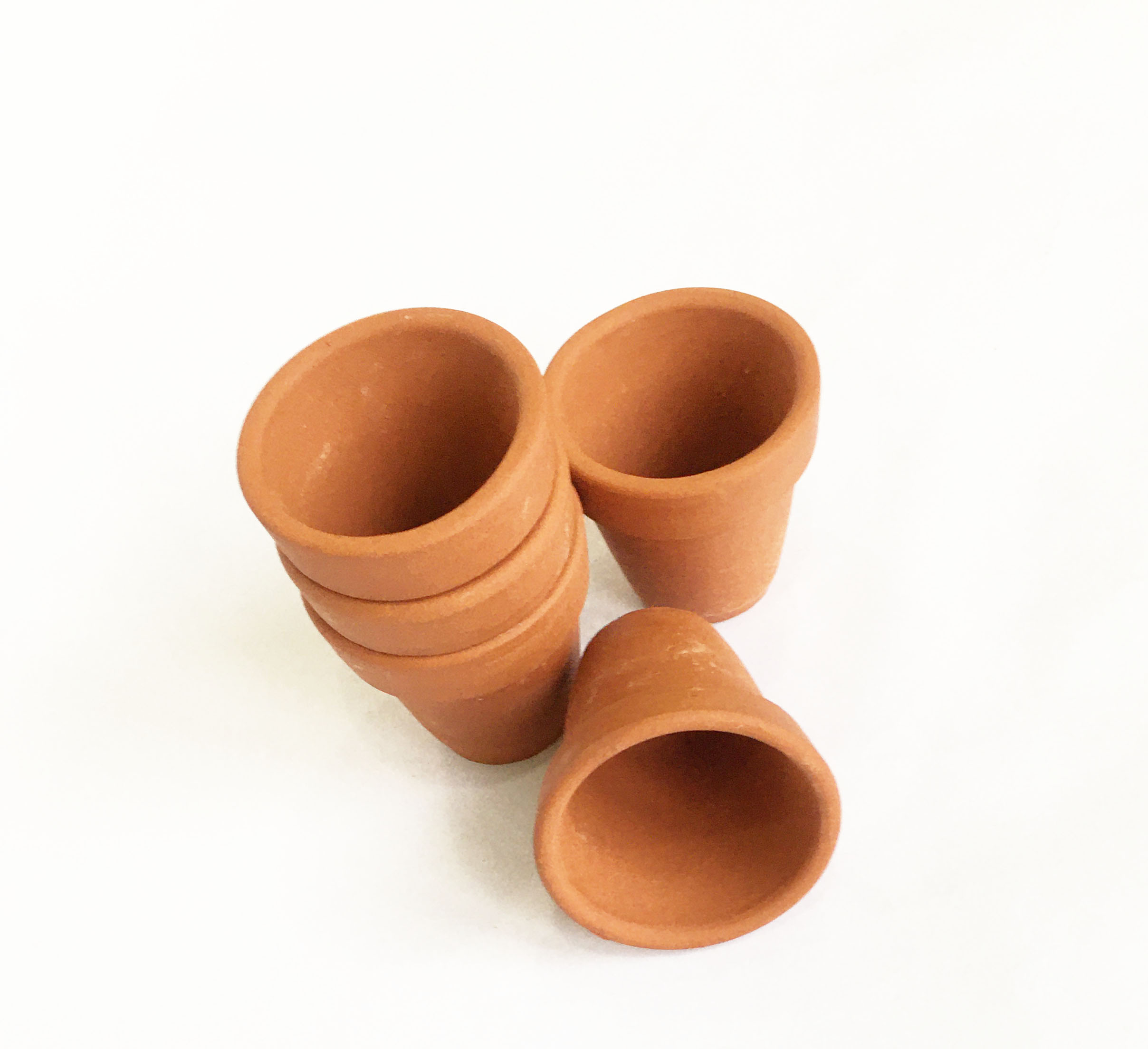 Combo 5 Chậu đất nung mini có lỗ xinh xắn, vintage làm chậu trồng sen đá, xương rồng, hoa handmade