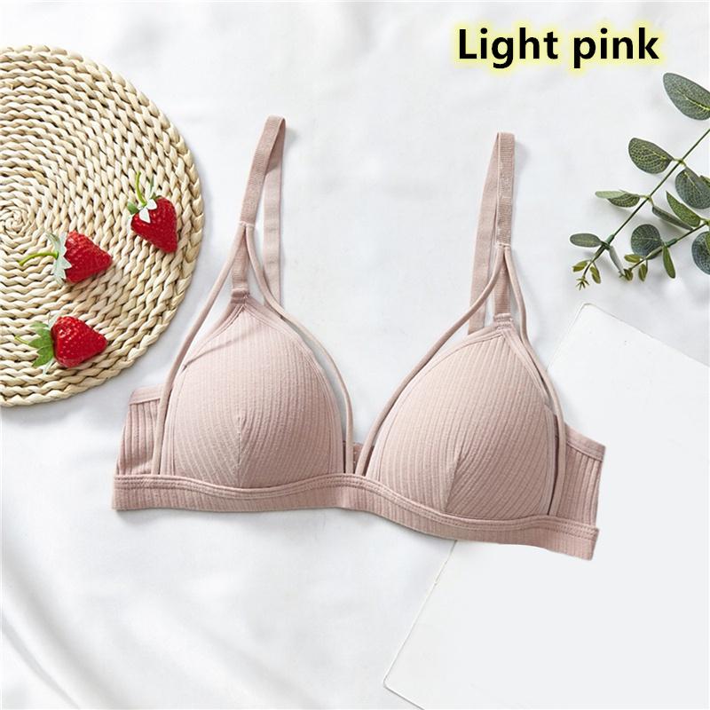 Triangle Cup Without Underwire Bra Deep V Lace Lingerie Thin Bra