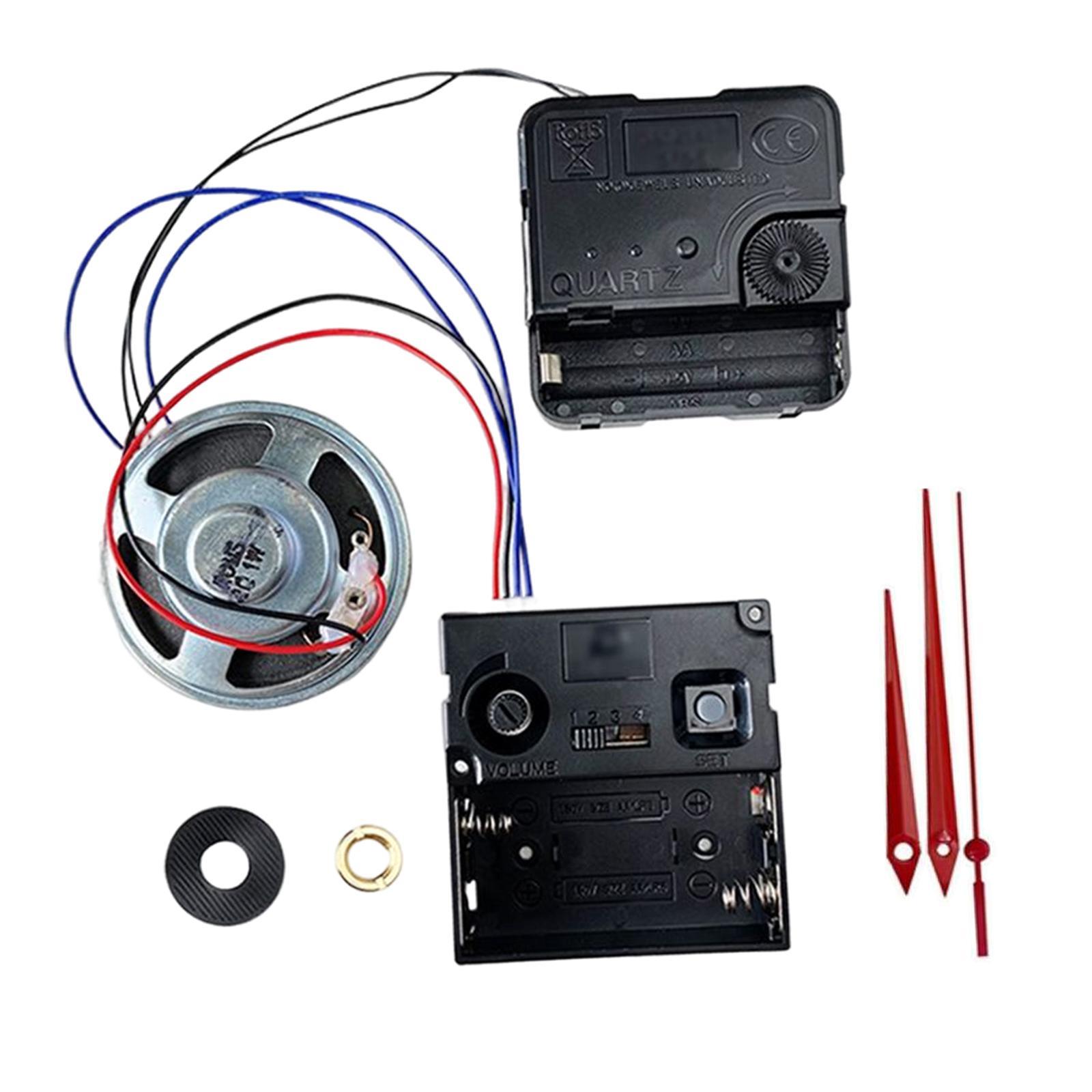 DIY Wall Clock Movement Mechanism Pendulum Clock Movement Replacement with Music Chime Box with Hands for Club Bar Office Wooden Wall Clocks
