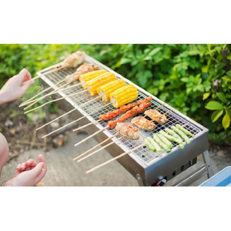 Bếp nướng than hoa, bếp nướng dã ngoại dạng gấp gọn size to 58x20x40cm