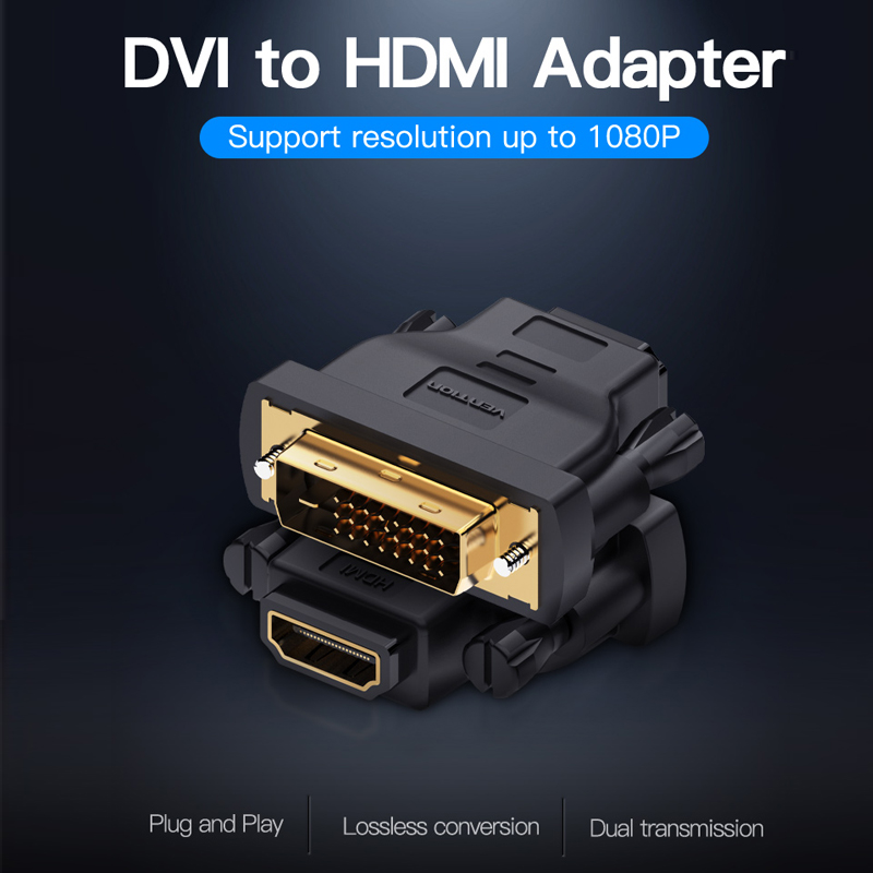 Đầu chuyển DVI(24+1) to HDMI Vention - Hàng chính hãng