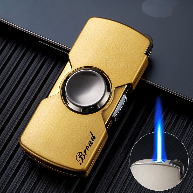 Bật Lửa Khò Broad Lighter BD325 Con Quay Spinner Lửa Khò Xanh Chắn Gió - Xài Gas