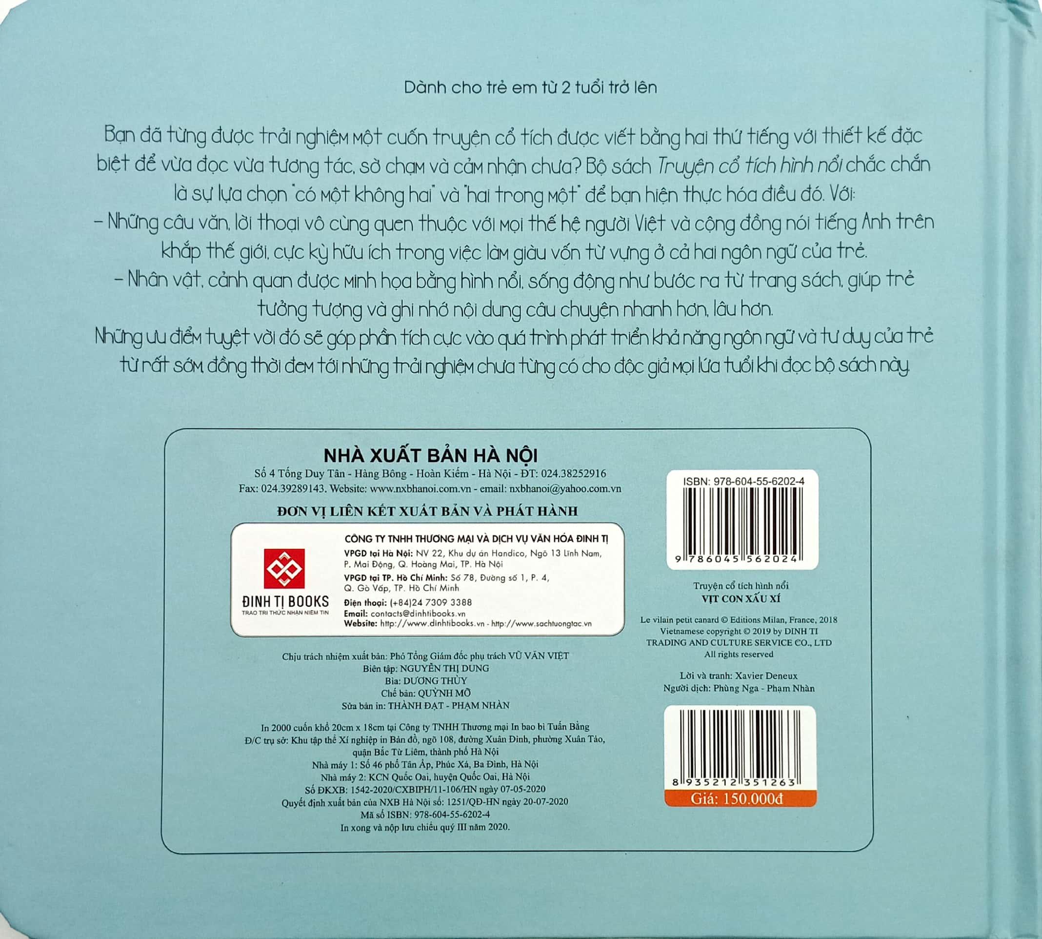 Truyện Cổ Tích Hình Nổi - Vịt Con Xấu Xí