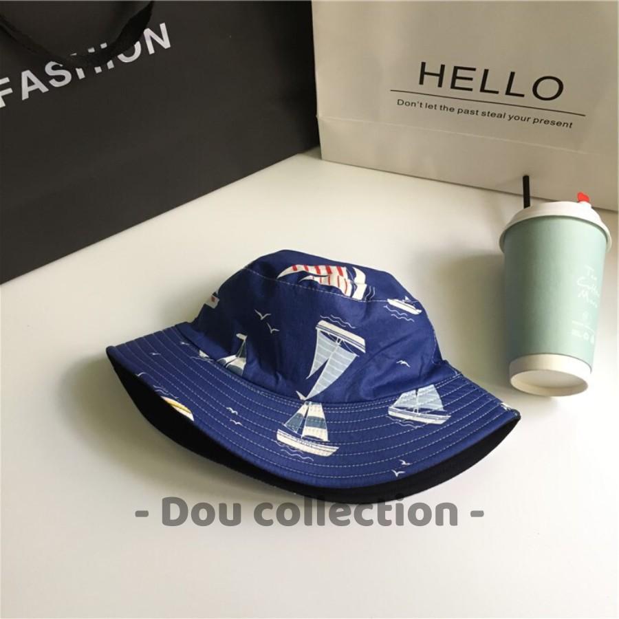 Mũ Nón Bucket Vành Ngắn Hai Mặt Cao Cấp Họa Tiết Hottrend Thời Trang Thu Đông - Mã NV023