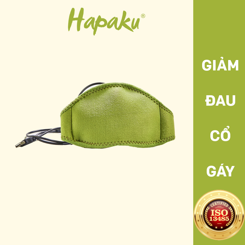 Bộ đai chườm nóng thảo dược giảm đau cổ gáy dùng điện - Hapaku