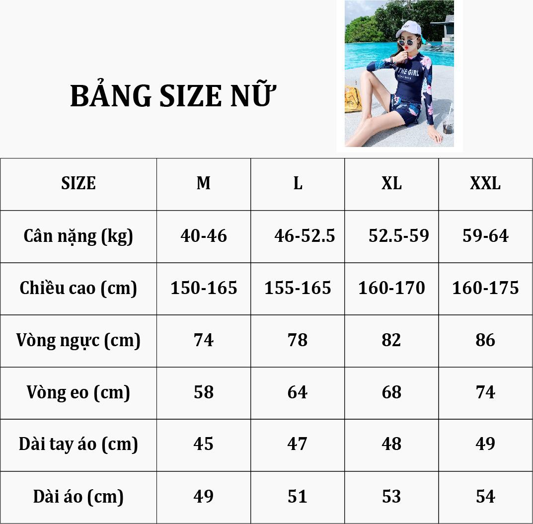 Đồ bơi cho nữ quần Short size từ 40kg đến 64kg