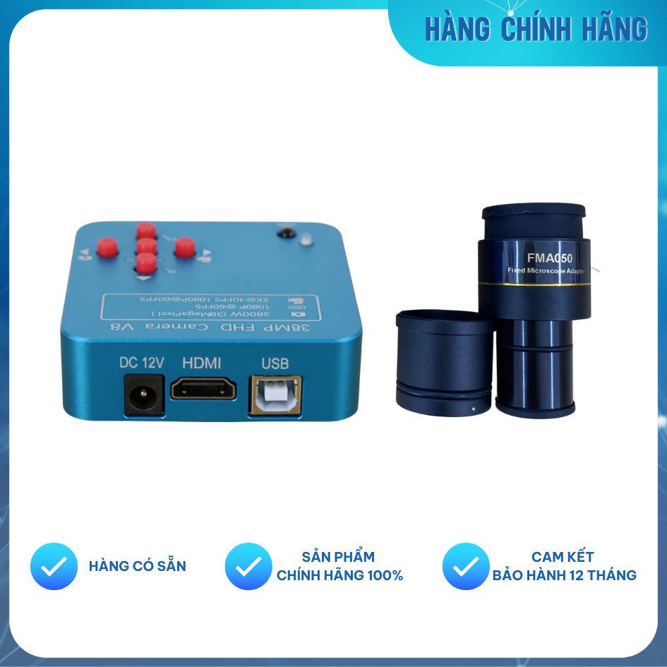 Camera Chuyên Dụng Cho Kính Hiển Vi CCD-38MP | Hàng Chính Hãng