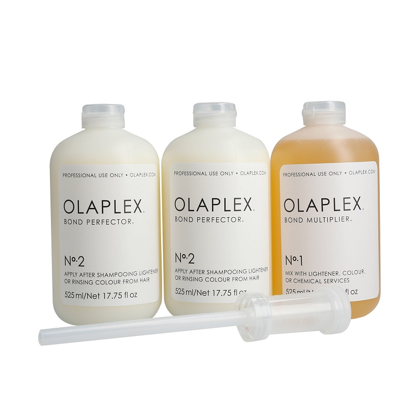 Bộ phục hồi tóc Olaplex Bond No.1 No.2 Cao cấp Mỹ 525mlx3 cho tóc hư tổn nặng - Hàng chính hãng