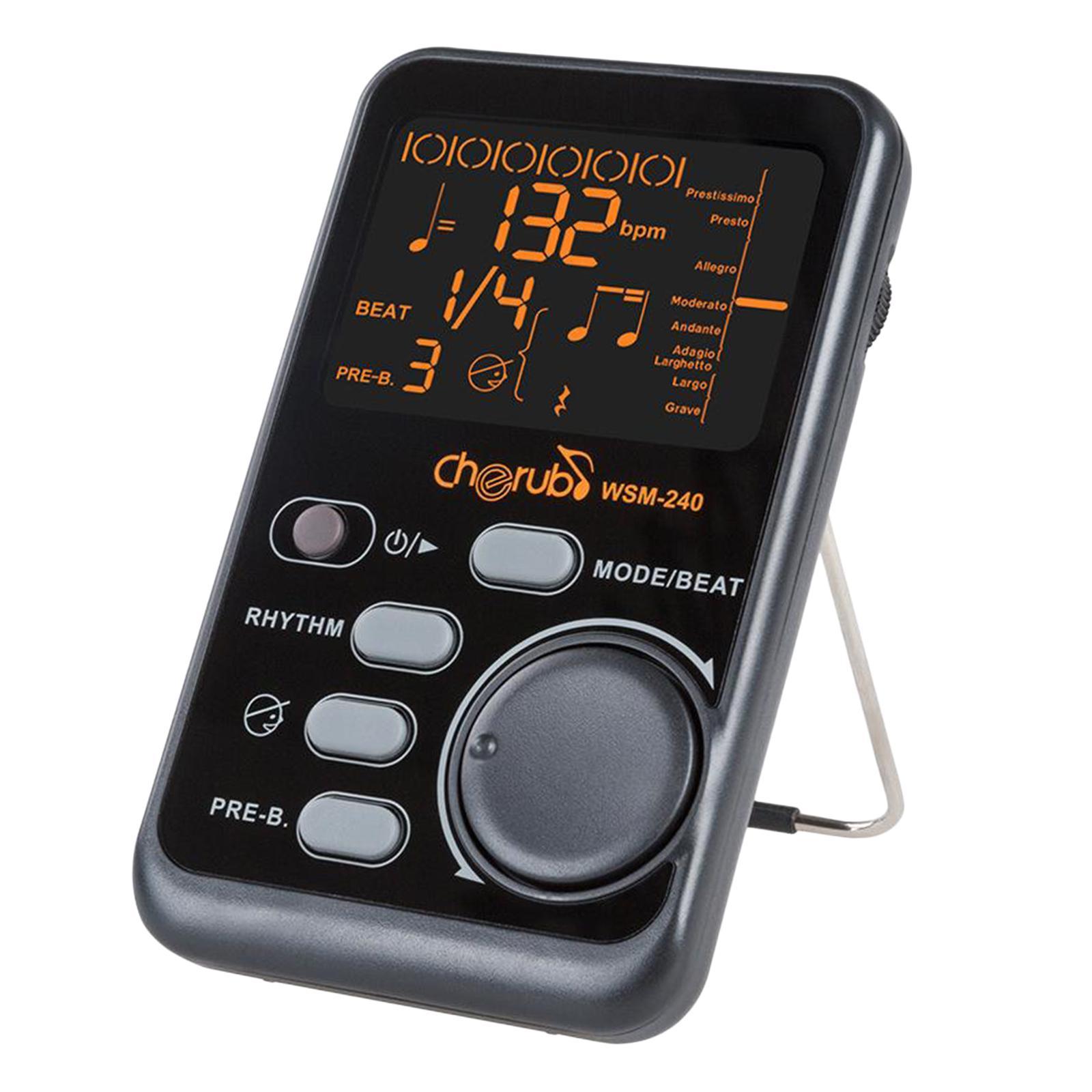 Portable LCD Digital Metronome Tuner Beat  Violin Guitar