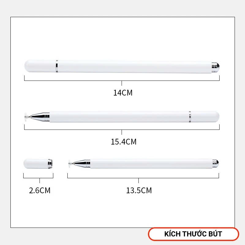 Bút Cảm Ứng Dành Cho Điện Thoại Ipad Máy Tính Bảng - Hàng Nhập Khẩu (Tặng Đầu Cảm Ứng Thay Thế)