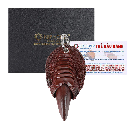 Móc khóa Huy Hoàng chân đà điểu màu đen, nâu đỏ, vàng bò, nâu đất HT8425-26-27-28