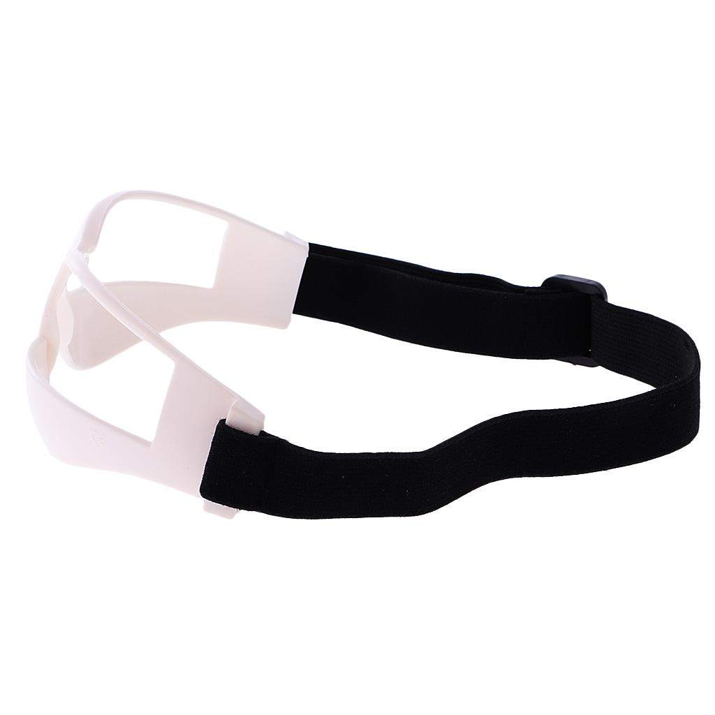 10-Piece Anti Down Basketball Dribble Goggles Sports Eyewear Frame Training Aid - White