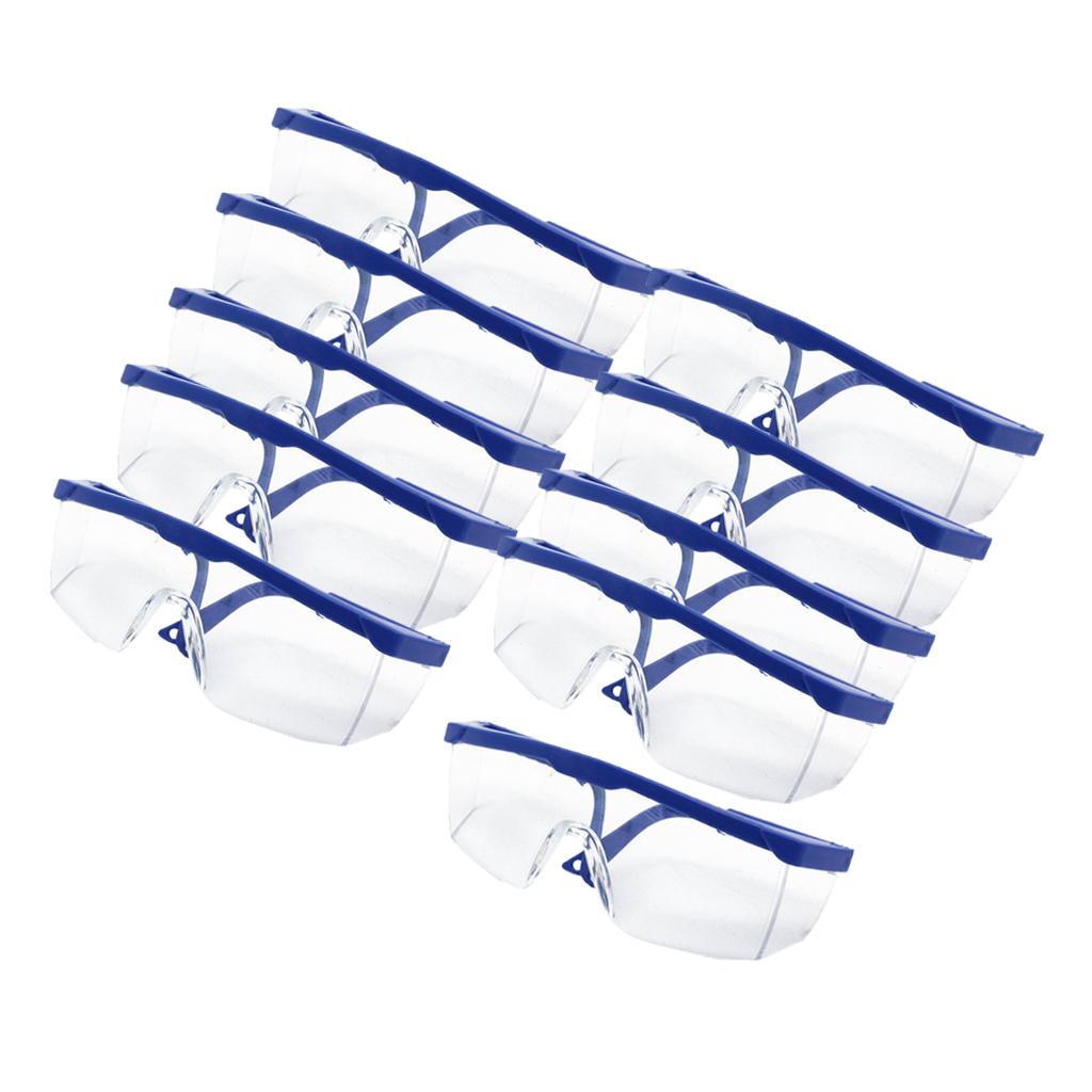 Lots 10 Lightweight Safety Glasses Eye Protector w/Clear Lens Dust-proof