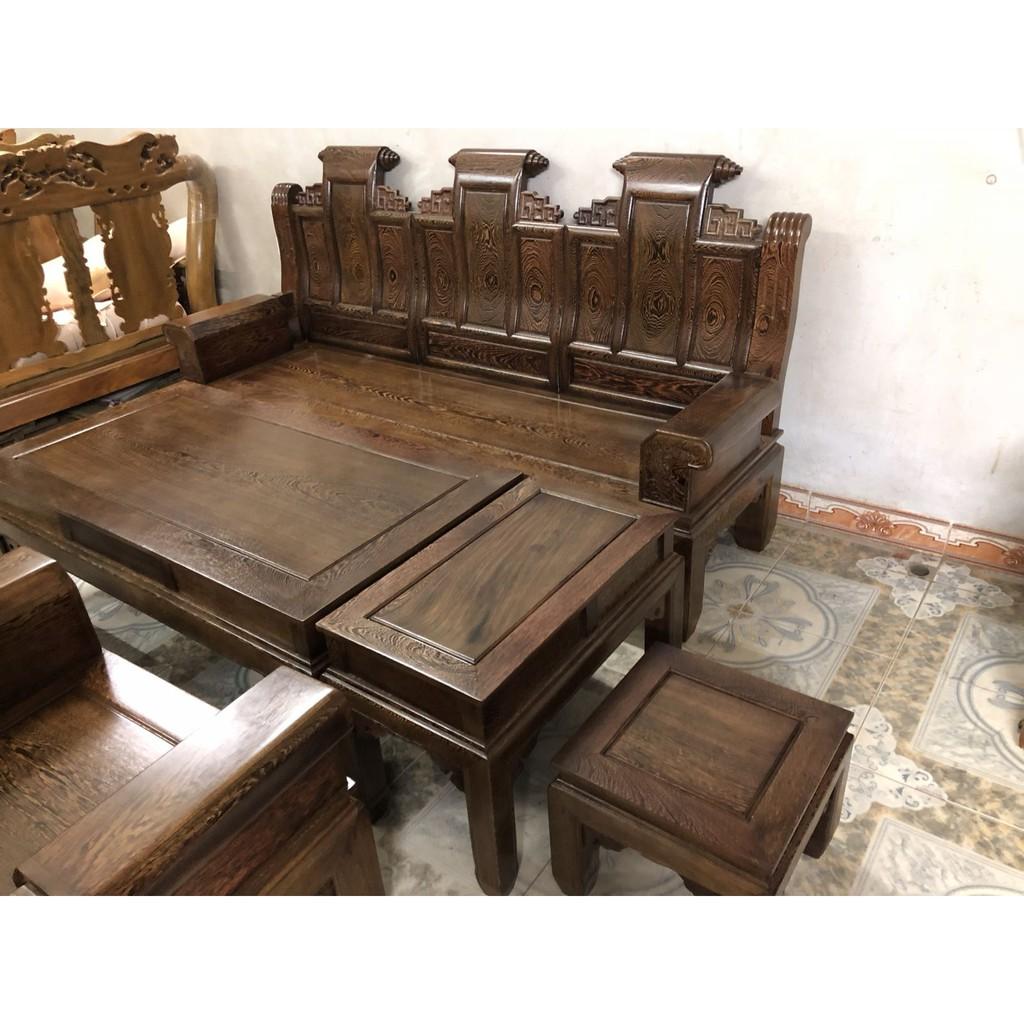 Bộ Bàn Ghế Âu Á Gỗ Mun Đuôi Công