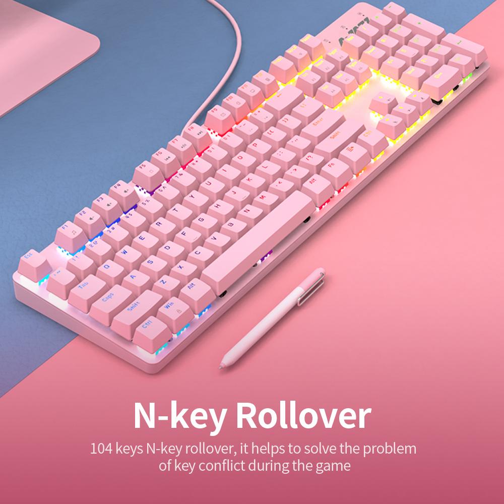Bộ bàn phím cơ Ajazz chơi game có dây USB