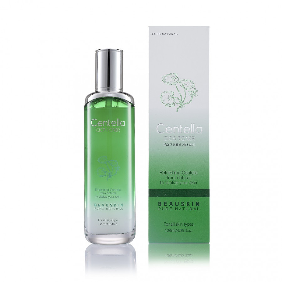 Nước hoa hồng cân bằng độ ẩm, làm trắng và mờ thâm Beauskin Centella Cica Toner - Hàn Quốc Chính Hãng