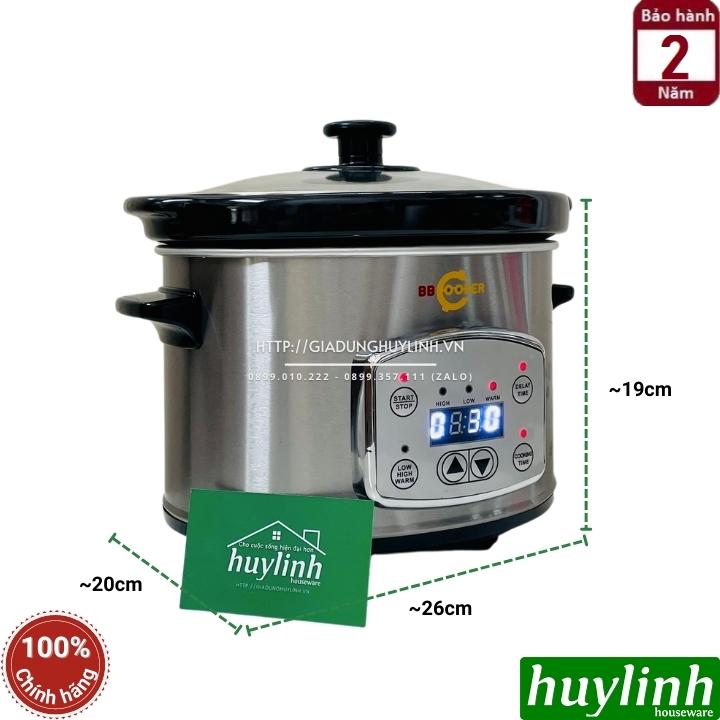 Nồi nấu cháo chậm tự động điện tử BBcooker DS15 - 1.5 lít - Hàng chính hãng - Nồi nấu cháo cho bé, nồi hầm, chưng yến