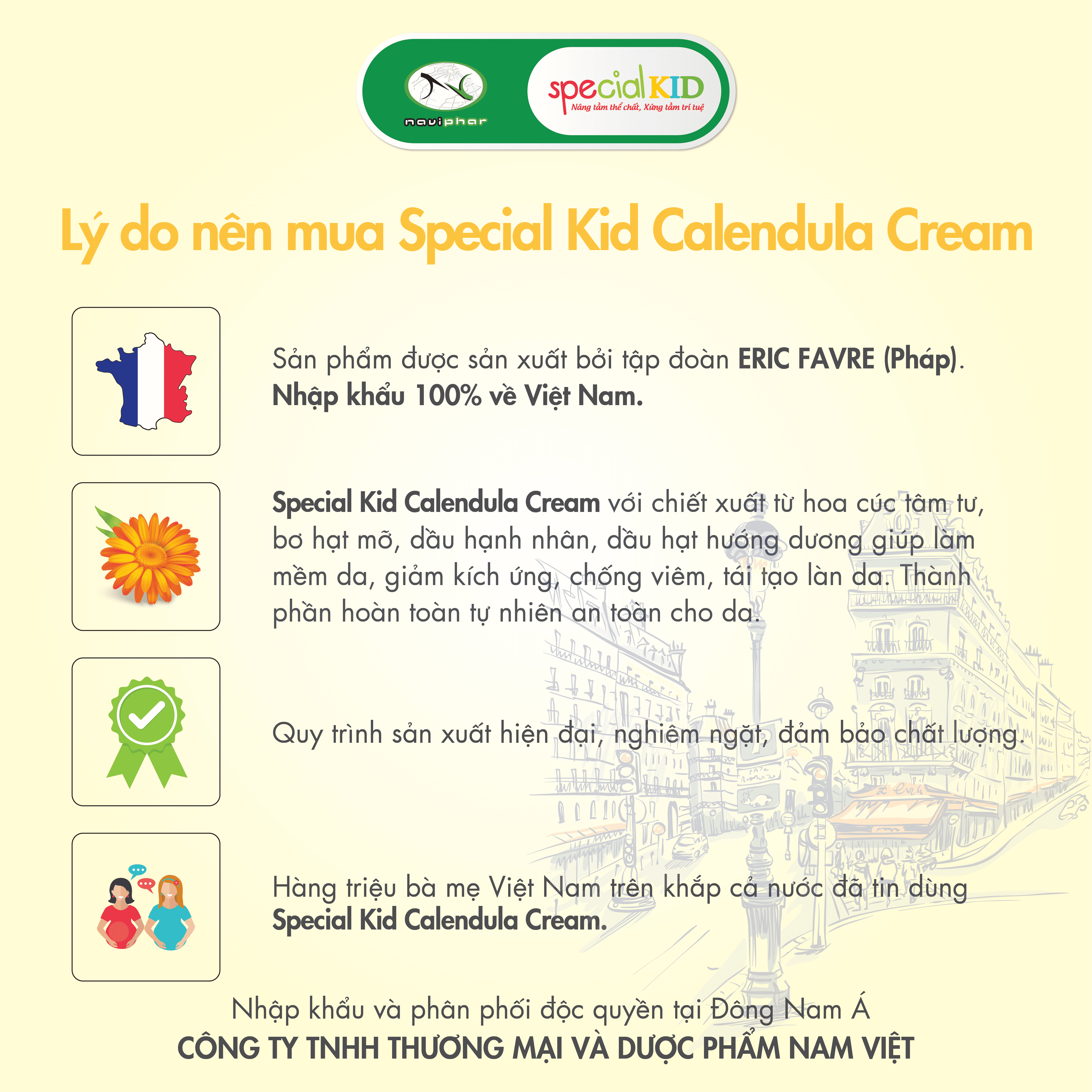 Kem dưỡng da giúp cung cấp độ ẩm, làm mềm da, mịn da - Special Kid Calendula Cream [Nhập khẩu Pháp]