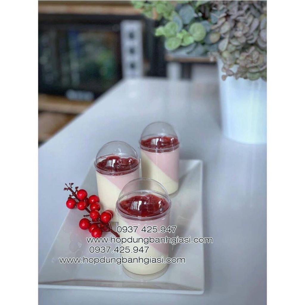 Set 100 bộ ly đựng bánh lạnh nắp cầu LC-6080