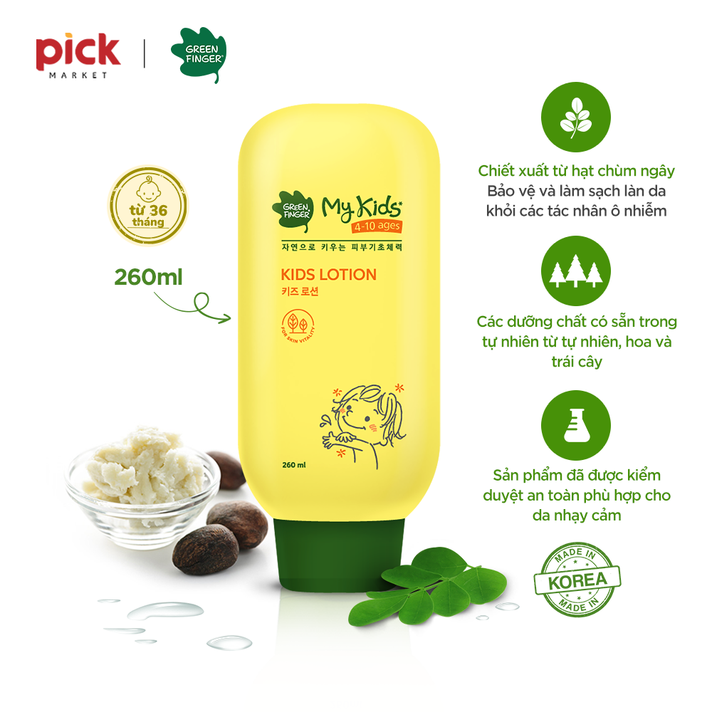 Sữa Dưỡng Thể Cấp Ẩm Cho Trẻ em GREENFINGER MY KIDS LOTION 260ml