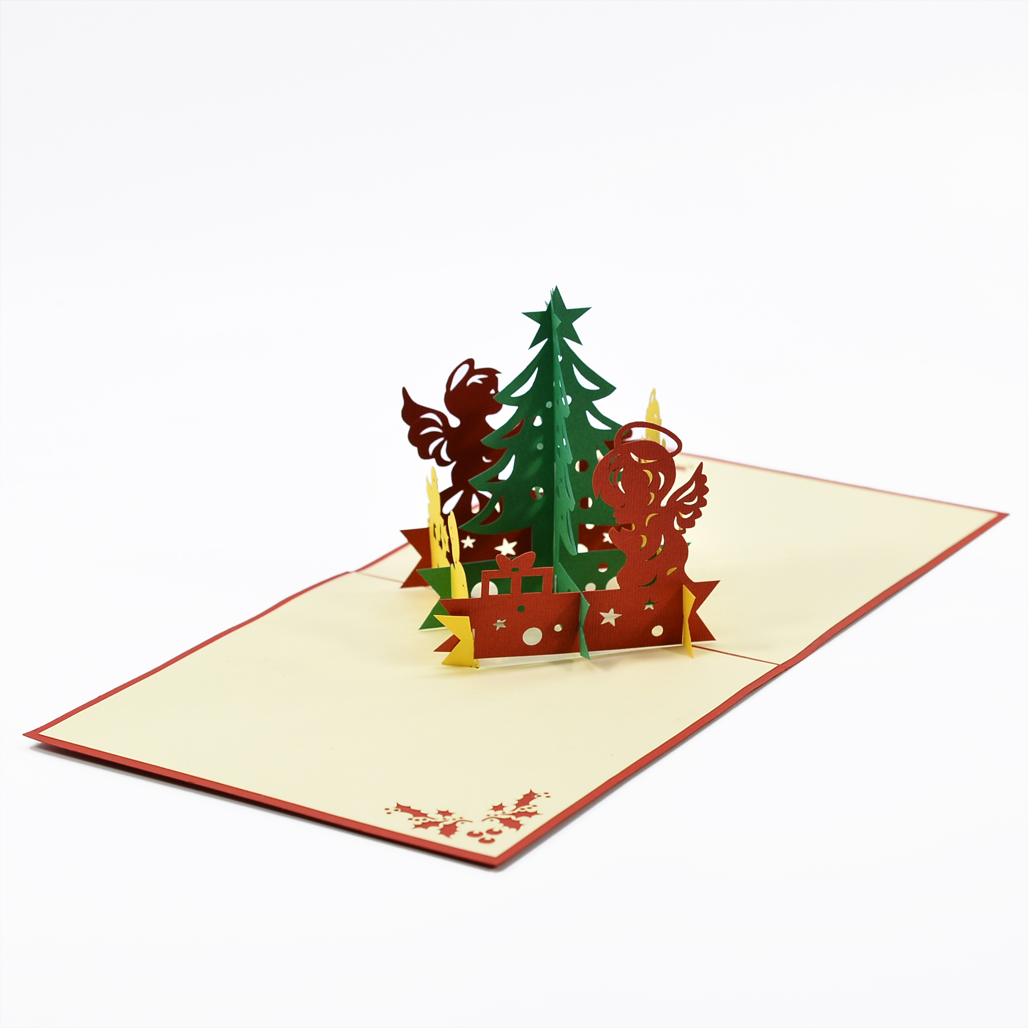 Thiệp nổi 3D pop-up card for Christmas- Merry Christmas, Cây thông Noel size 15x15cm CN038