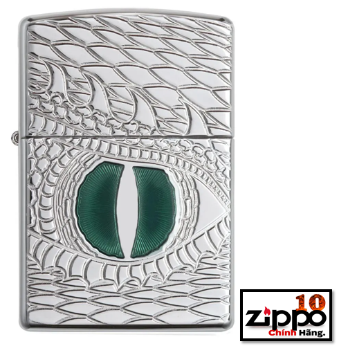 Bật lửa Zippo 28807 Dragon Eye (mắt rồng màu xanh) - Chính hãng 100%