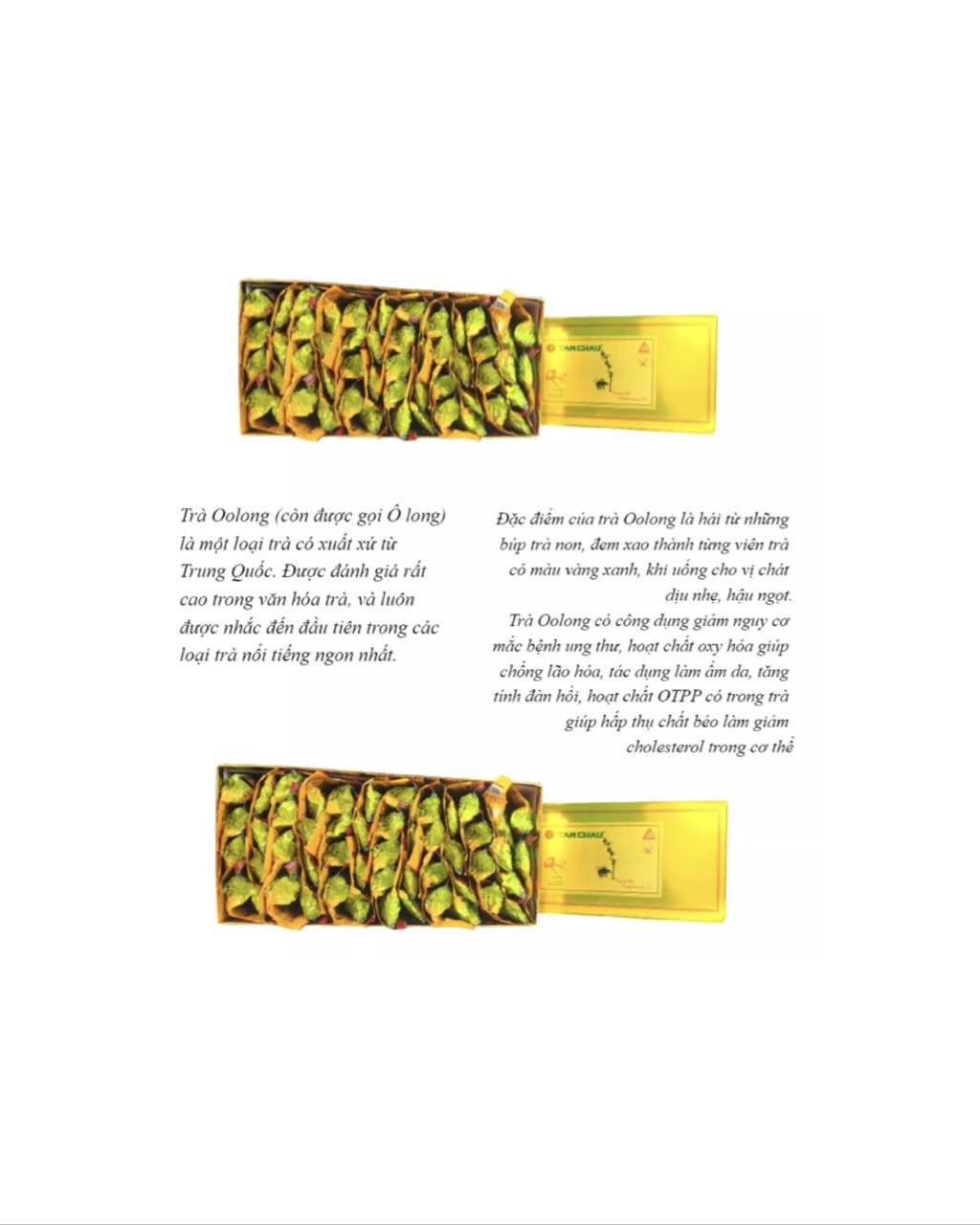 Trà Oolong Tâm Châu hộp vàng 500gr