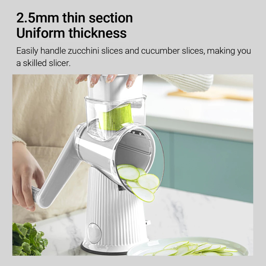 Máy Cắt Rau Củ Quả Sothing Youpin Đa Chức Năng Với 5 Lưỡi Dao Và Dao Cắt- Hàng chính hãng