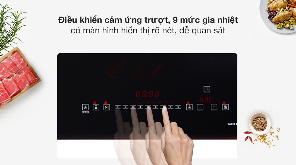 Bếp từ hồng ngoại lắp âm Pramie 2108 - Hàng chính hãng