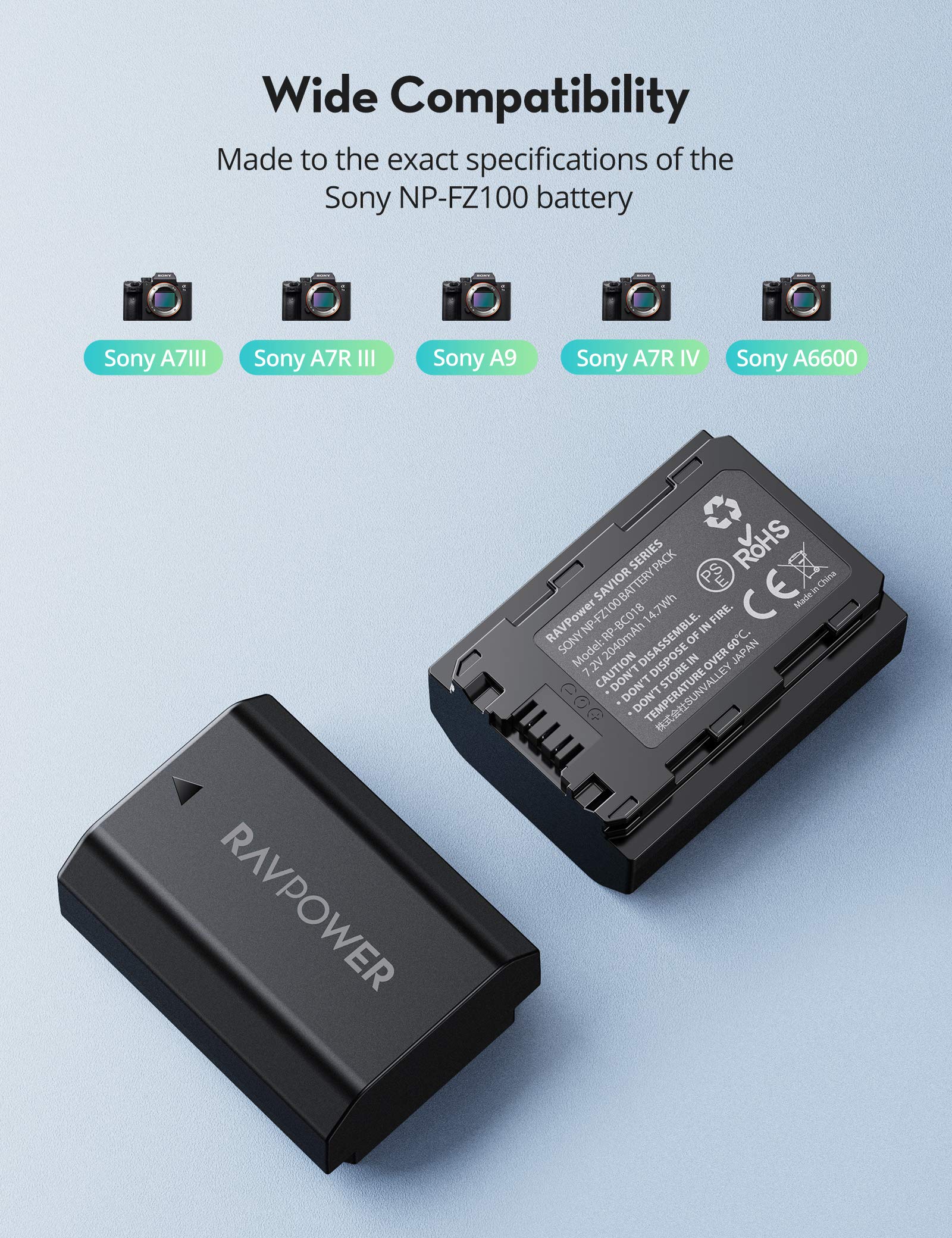 Hình ảnh Pin Máy Ảnh Sony Np Fz100 Ravpower - Chính hãng