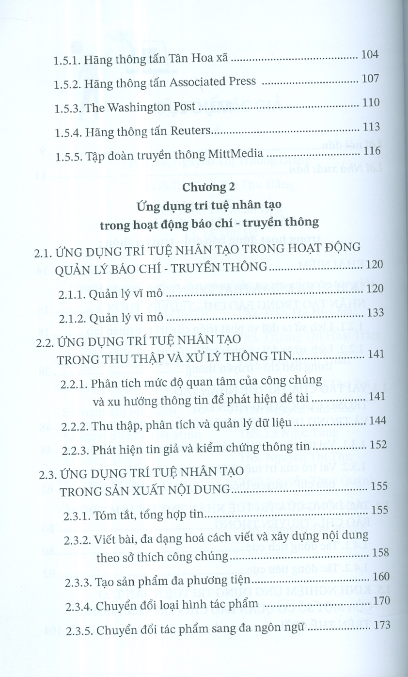 Trí Tuệ Nhân Tạo Trong Hoạt Động Báo Chí - Truyền Thông (Sách Chuyên Khảo)
