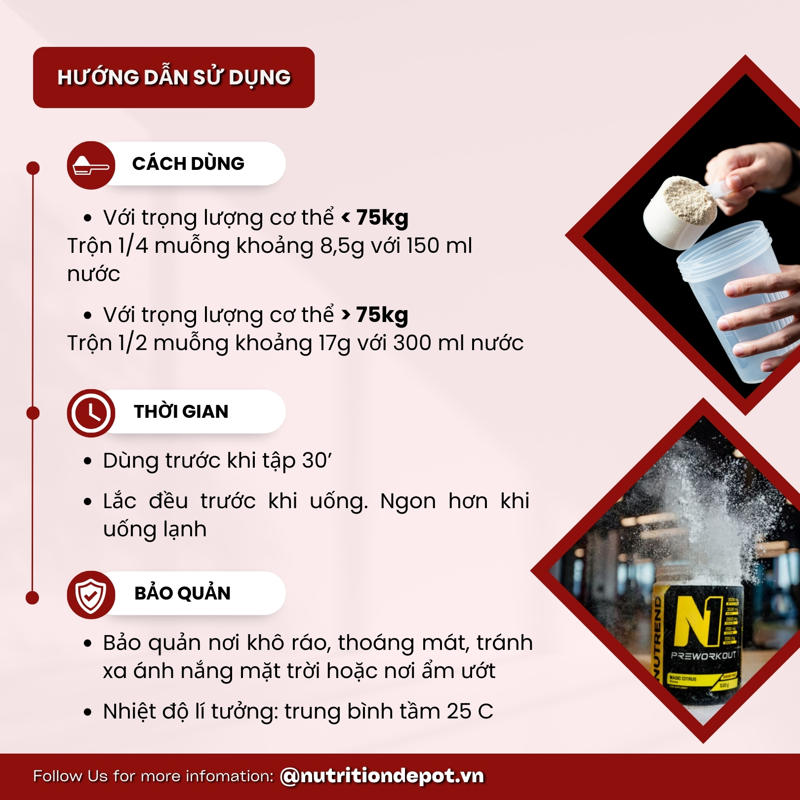 Hình ảnh Thực phẩm bổ sung năng lượng trước khi luyện tập Nutrend N1 Strong Stimulating Pre-Workout - (Hộp 510g) - Nutrition Depot Vietnam