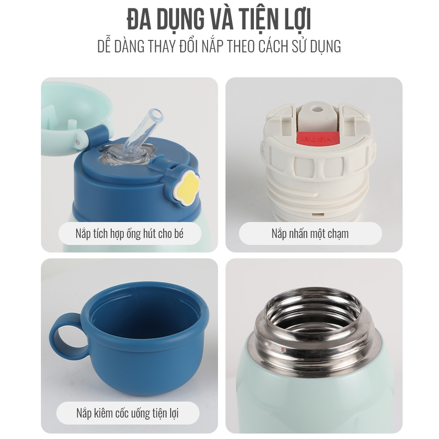 Bình giữ nhiệt baby inox 316 Elmich EL-8288-OL dung tích 480ml
