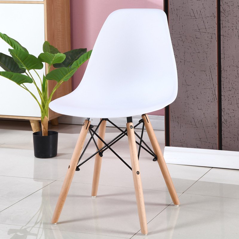 Ghế Nhựa Chân Gỗ Eames  dùng cho Bàn Ăn quán Cafe